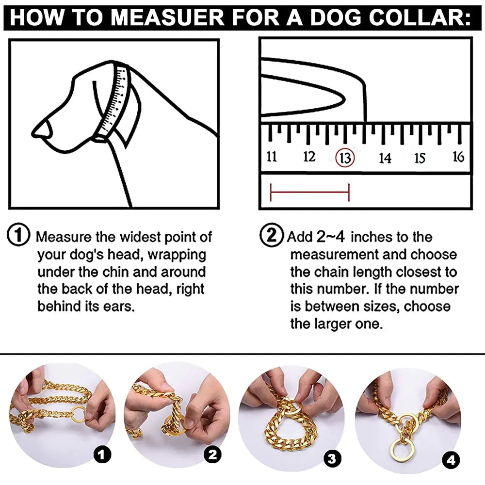 Cuban Link Chain Dog Collar