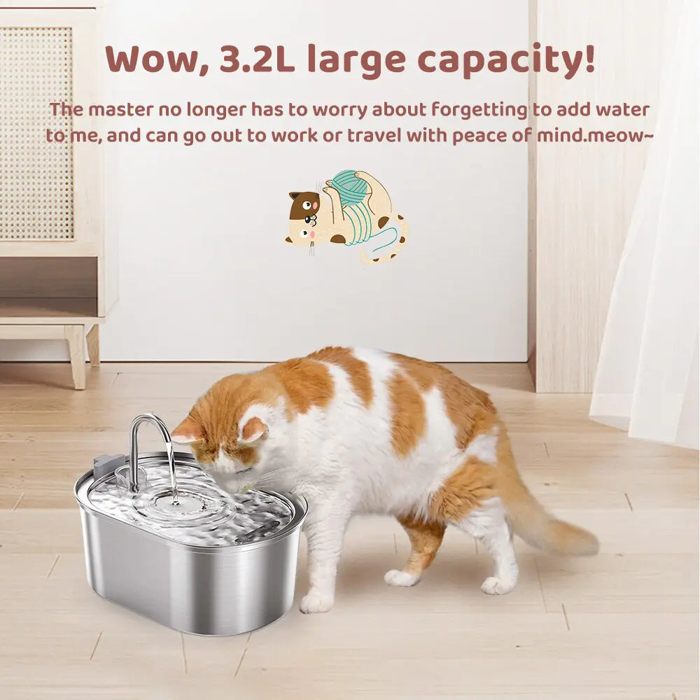 Dog/Cat Water Dispenser Stainless Steel